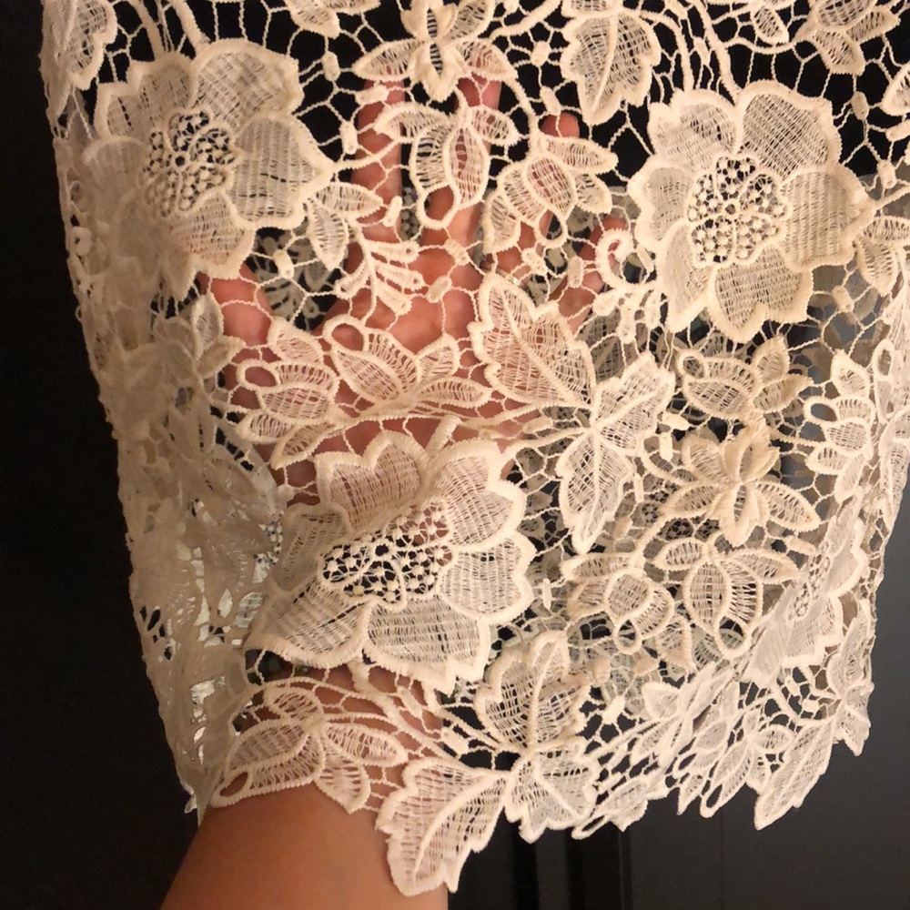 🖤🤍 Gorgeous lace overlay over mini pencil skirt S - Picture 4 of 10